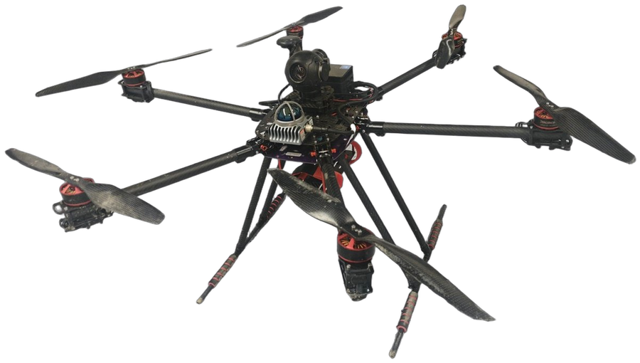 Hexacopter with gimbal and LiDAR